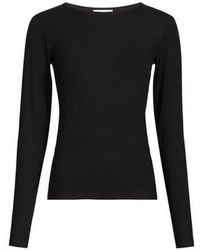 TOPSHOP - T-Shirt Col Rond À Manches Longues - Lyst