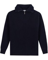 Maison Labiche - Pull à col zippé en laine - Lyst