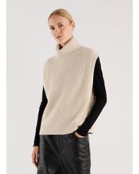 SAISON 1865 - Pull col roulé sans manches en cachemire - Lyst