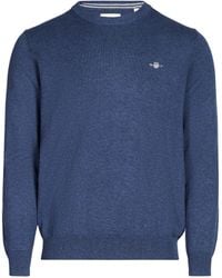 GANT - Pull col rond en coton - Lyst