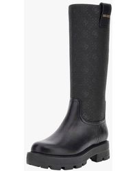 Guess - Bottes Hautes À Logo - Lyst