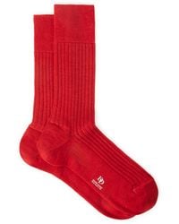 Doré Doré - Chaussettes mi-hautes côtelées en laine mélangée - Lyst