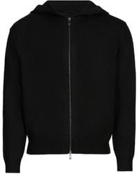 ARMANI EXCHANGE - Gilet à capuche en laine et coton mélangés - Lyst