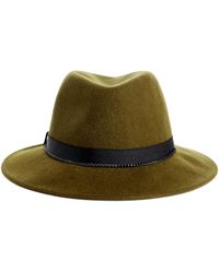 AU PRINTEMPS PARIS Wool Fedora Hat - Multicolour