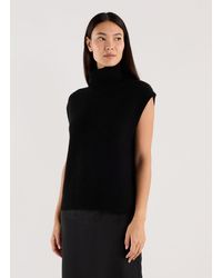 SAISON 1865 - Pull col roulé sans manches en cachemire - Lyst