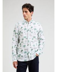 Hackett - Chemise à motif en lin - Lyst