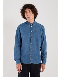 Les Deux - Chemise col américain en coton - Lyst
