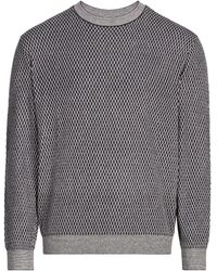 ARMANI EXCHANGE - Pull à motif en coton mélangée - Lyst