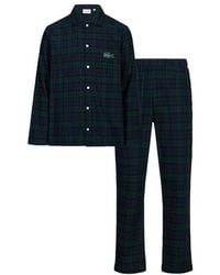 Lacoste - Ensemble De Pyjama À Carreaux En Coton - Lyst