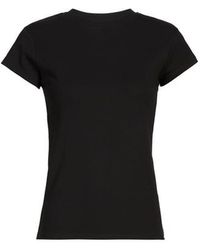 TOPSHOP - T-Shirt Uni À Col Rond - Lyst