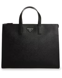 Prada Calfskin Leather Briefcase - Black