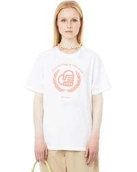 ESTER MANAS Printed Cotton T-shirt - White