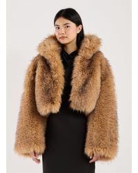 ROTATE BIRGER CHRISTENSEN - Veste col montant en fourrure - Lyst