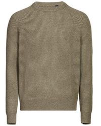 Dockers - Pull Côtelé À Col Rond En Laine Mérinos Et Coton Mélangés - Lyst