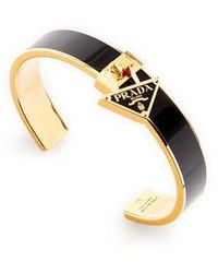 Prada - Bracelet Jonc En Laiton - Lyst