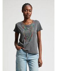 Leon & Harper - T-shirt effet collier en coton - Lyst