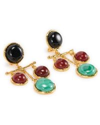 Sylvia Toledano - Boucles D'Oreille Pendantes En Laiton Et Pierre - Lyst