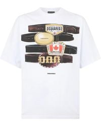 DSquared² - T-Shirt Print Belts - Lyst