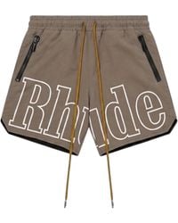 Rhude - Rh Logo Shorts Taupe - Lyst