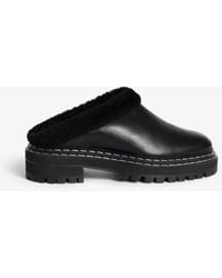 leather lug mule