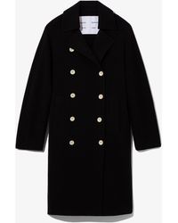 PROENZA SCHOULER WHITE LABEL Double Face Double Breasted Coat - Black