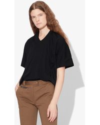 Proenza Schouler Tumbled Jersey Cocoon T-shirt - Black