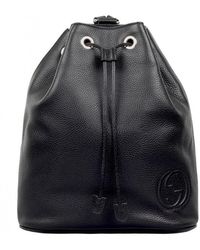 Leather backpack Gucci Black in Leather - 32558830