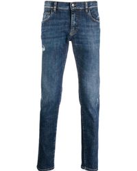 Dolce & Gabbana - Distressed-effect Slim-fit Jeans - Lyst
