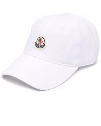 Moncler Cotton Double Logo Baseball Cap in Black for Men - Save 2 
