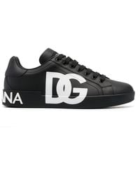 Dolce & Gabbana Logo Portofino Sneakers - Black
