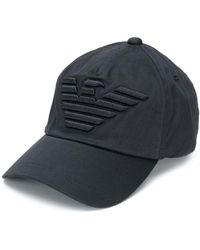Emporio Armani Logo-embroidered Cap - Black