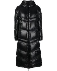Moncler Chanon Zip-up Hooded Padded Coat - Black