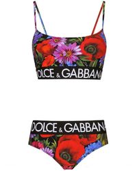 Bikini triangle ampliforme à imprimé agrumes female 1 Dolce & Gabbana Femme Sport & Maillots de bain Maillots de bain Deux pièces Bikini Triangle Mode de Plage 