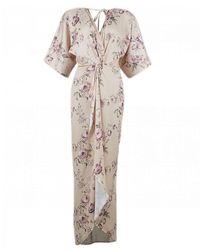 kimono style maxi dress uk