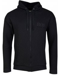 BOSS by Hugo Boss - Contemporary Quilted Zip Through Sweat - Lyst