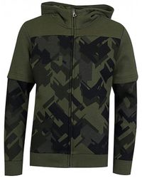 EA7 - Camo Logo Zip Through Hoody - Lyst
