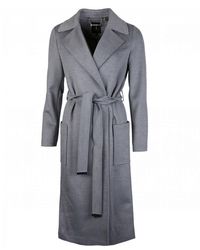 Ted Baker Side Button Long Coat - Gray