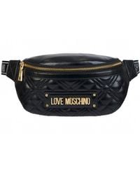 Moschino Quilted Logo Bumbag - Black