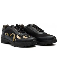 hugo boss trainers black and gold