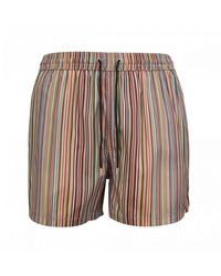 Patterned Brown Dinosaur Fossils Loose Men Swimming Trunks Short,