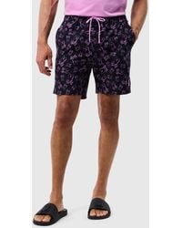 Psycho Bunny - Rendon Print Swim Trunk - Lyst
