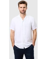 Psycho Bunny - Windcrest Linen Short Sleeve Shirt - Lyst