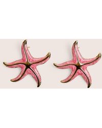Public Desire - Pink Starfish Earring With Gold Detail - Lyst