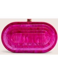 Public Desire - The Cleo Marble Resin Oval Clutch Bag - Lyst