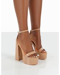 nude platform high heels