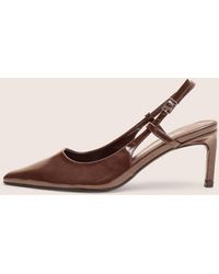 Public Desire - Salsa Chocolate Sling Back Pointed Toe Heels - Lyst