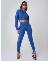 Public Desire - Cinched High Waisted Joggers Cobalt Blue - Lyst