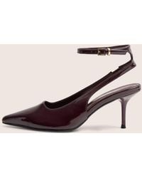 Public Desire - Louis Burgundy Patent Ankle Strap Court Mid Heel - Lyst