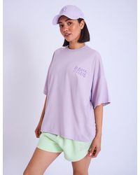 Public Desire - Kaiia Studio Bubble Logo Oversized T-shirt Lilac - Lyst