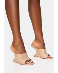 Public Desire Maliboo Clear Perspex Mule With Wedge Heel Lyst UK